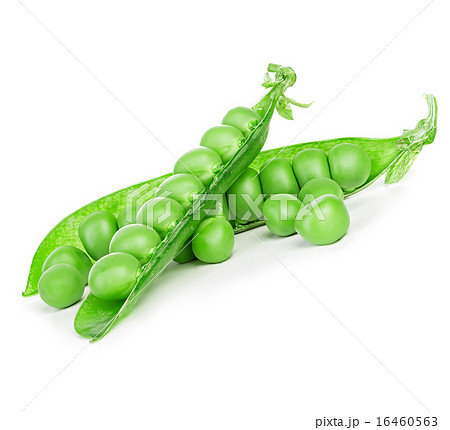Fresh green peas pods isolated on white background Fresh green peas pods isolated on white background 16460563
