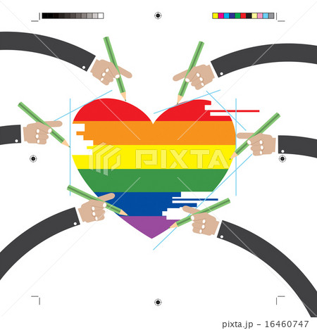LGBT Design With Hands 16460747