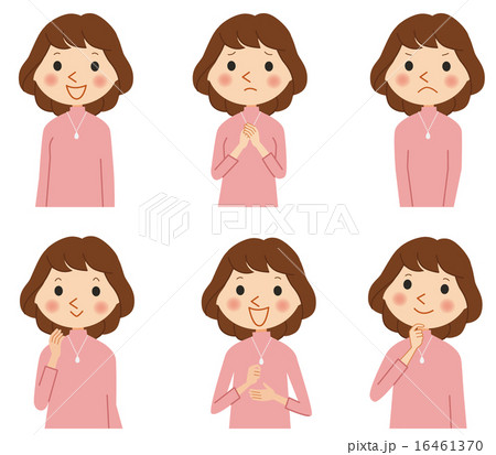 女性の表情セット 16461370