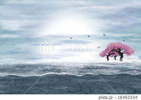 Fantasy landscape in blue and gray colors Fantasy landscape in blue and gray colors 16462334
