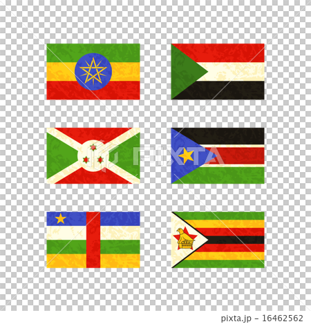 Flags of Ethiopia, Sudan, Burundi, CAR, ... 16462562