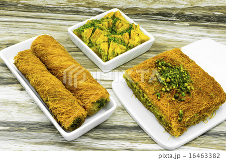 Baklava on a wooden table 16463382