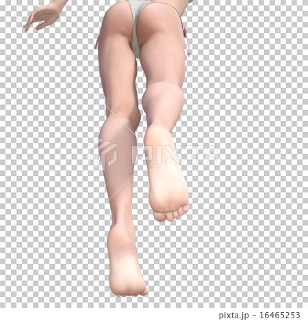 若い女性の足の裏　スキンケアイメージ　perming3DGCイラスト素材 16465253
