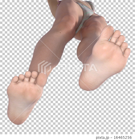 年輕女士的腳底皮膚護理圖像perming3DGC插圖素材 16465256