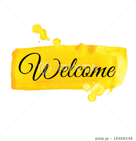 Welcome sign. Watercolor illustration. 16468348