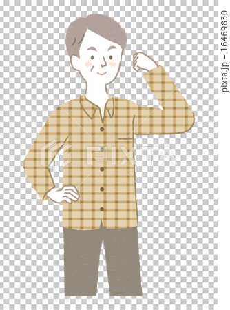 Middle-aged man making illustrations 16469830