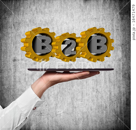 tablet with b2b symbol 16471479