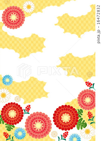 背景素材-和柄,菊,南天 背景素材-和柄,菊,南天 16472832