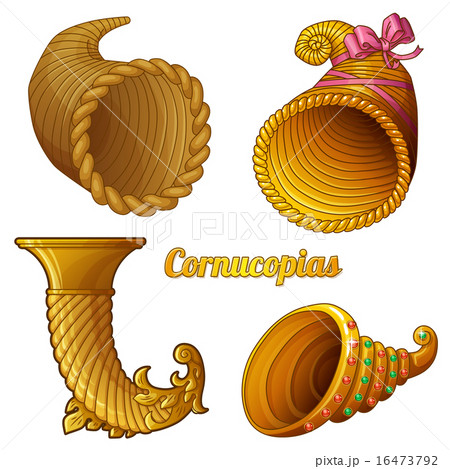 Horns of plenty isolated on white background Horns of plenty isolated on white background 16473792