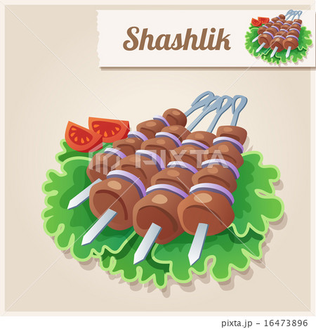 Detailed Icon. Shashlik. 16473896