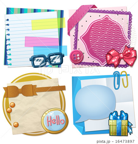Set of paper frames and scrapbooking backgrounds 16473897