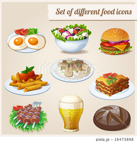 Set of different food icons.   16473898