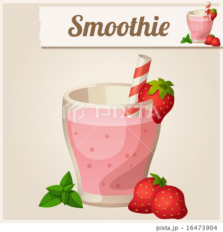 Detailed Icon. Strawberry smoothie. 16473904