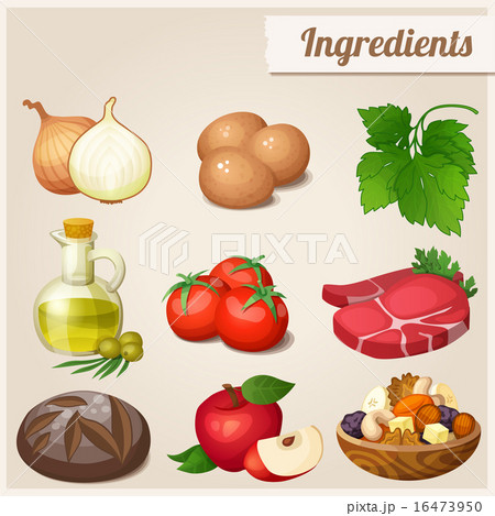Set of food icons. Ingredients.  16473950