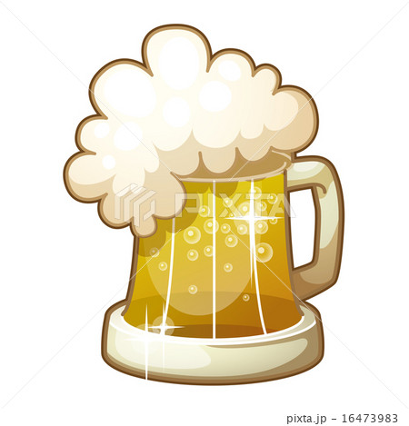 Mug of beer with foam isolated on white background 16473983