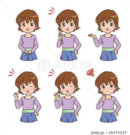 女の子　バリエーション 16474335