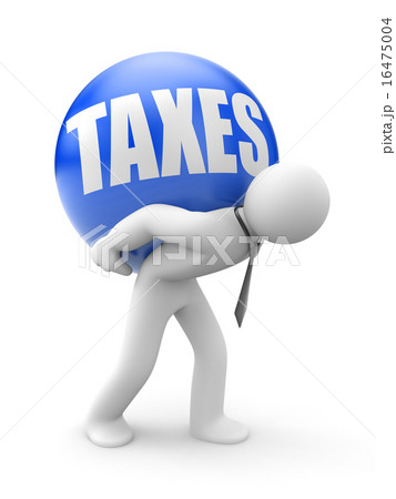 Businessman with Tax ball 16475004