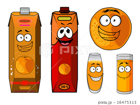 Fresh orange juice cartoon characters 16475313