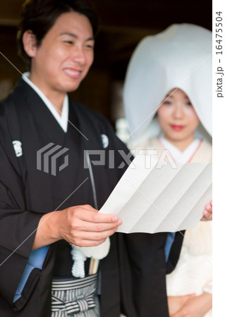 Bride's kimono by pure white dress 16475504