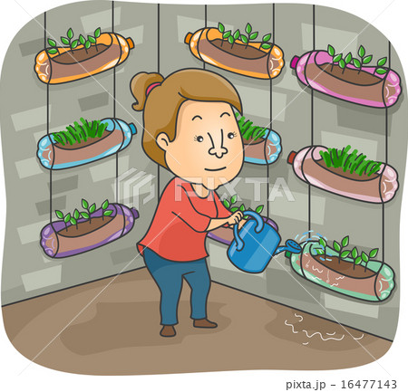 Girl Water Vertical Garden 16477143