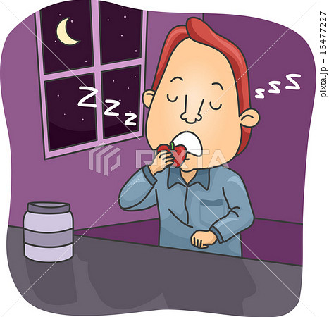 Man Sleep Eating Man Sleep Eating 16477227