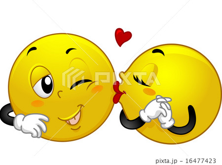 Smiley Couple Kissのイラスト素材 Smiley Couple Kissのイラスト素材