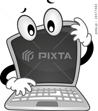 Mascot Laptop Confused Mascot Laptop Confused 16477483