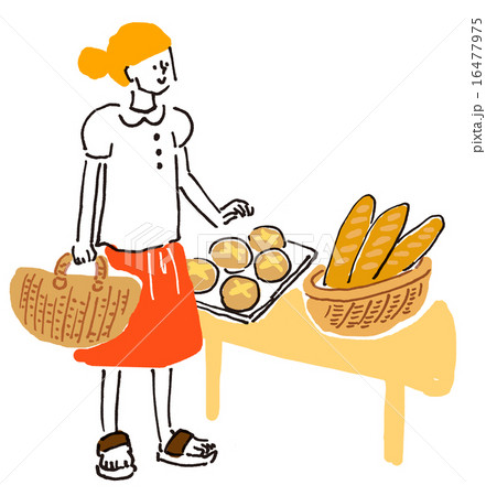 女性 パン屋 女性 パン屋 16477975