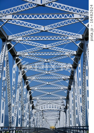 米子市の日野橋は登録有形文化財に選ばれている連続トラス橋 米子市の日野橋は登録有形文化財に選ばれている連続トラス橋 16482624