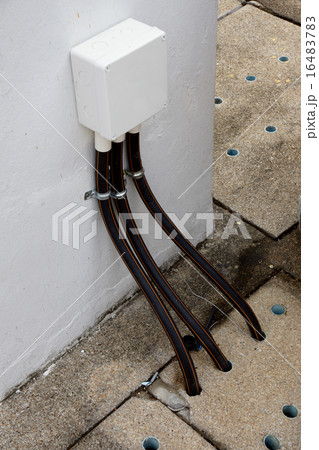 Safety outdoor connector box mounted on the wall 16483783