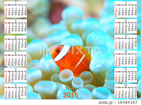 2016年カレンダーのイラスト素材 16484167 Pixta