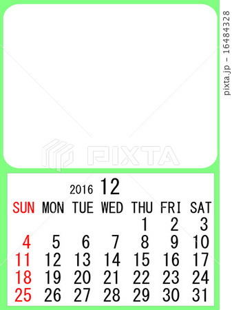 2016年カレンダーテンプレートのイラスト素材 16484328 Pixta