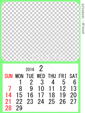 2016年カレンダーテンプレート 16484329