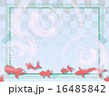 夏・金魚・和風アールデコ背景 16485842