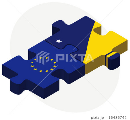 European Union and Tokelau Flags 16486742