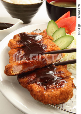 豚カツ 定食 箸上げ 豚カツ 定食 箸上げ 16488470