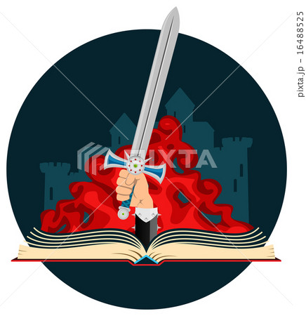 Fantasy Book with Sword Fantasy Book with Sword 16488525