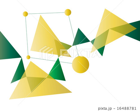 Green and Yellow Abstract Geometric Shape Vector 16488781