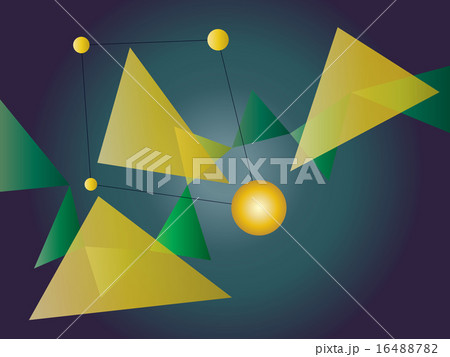 Green and Yellow Abstract Geometric Shape Vector 16488782