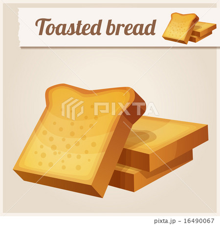 Toasted bread. Detailed Vector Icon Toasted bread. Detailed Vector Icon 16490067