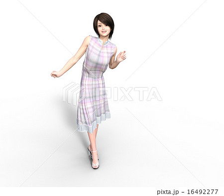 Cute One Piece Woman To Pose Perming3dcg Stock Illustration