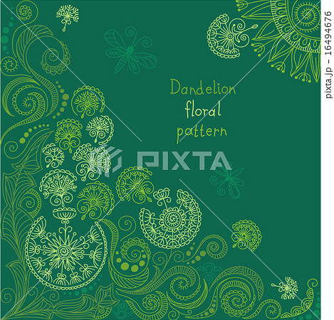 vector green floral pattern 16494676