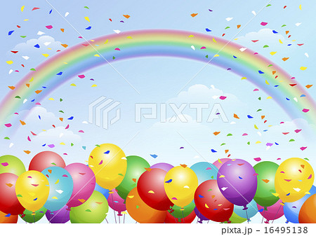 風船 背景 festival background with balloons 16495138