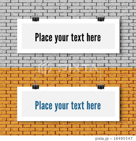 Poster mock up on the brick wall Poster mock up on the brick wall 16495547