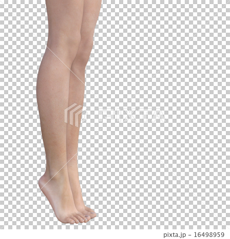 女性赤腳身體部分燙髮3DCG例證材料 16498959