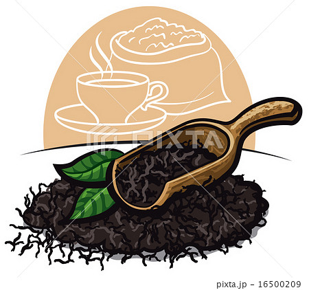 Dry black tea leaves 16500209