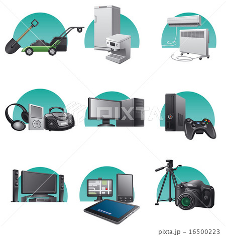household appliances icon set household appliances icon set 16500223