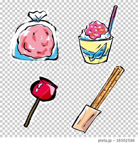 家庭，節日食物的畫筆（顏色） 16502586