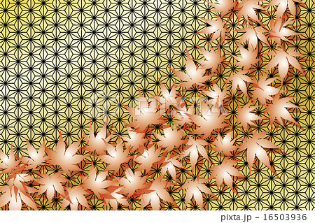葉 枯れ葉 秋 秋日 晩秋 落ち葉 落葉 紅葉 和風 日本風 伝統 江戸 京都 背景素材 壁紙 和 のイラスト素材