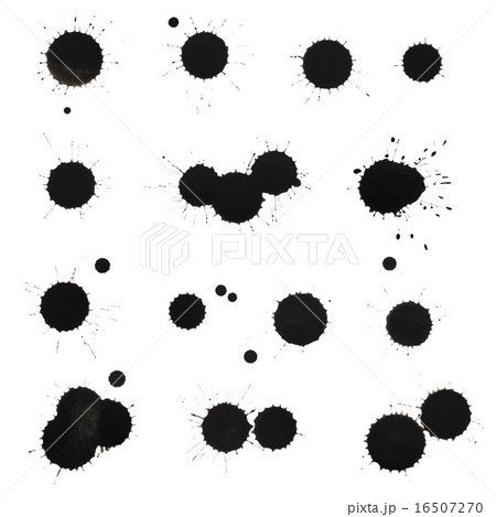 Black ink stain spot collection 16507270